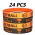 CupaPlay 24 PCS Basketball Motivational Silicone Wristband Bulk for Kids Teenagers - Personalized Silicone Rubber - Sports Gifts - Party Favors and Supplies - Carnival/Events/Gifts/Prize