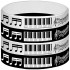 24PCS Piano Notes Rubber Bracelets -Piano Notes Theme Party Supplies Decorations Music Birthday Baby Shower Slicone Wristbands Party Favors