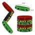 CupaPlay 24 PCS Happy Black History Month Party Favors Rubber Bracelets - Freedom Day Patriotic Party Supplies Goodie Bag Stuffers Fillers Silicone Wristbands