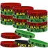 CupaPlay 24 PCS Happy Black History Month Party Favors Rubber Bracelets - Freedom Day Patriotic Party Supplies Goodie Bag Stuffers Fillers Silicone Wristbands