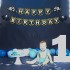 CupaPlay Police Happy Birthday Banner Party Decorations-Police Party Favors and Supplies Baby Shower/Birthday Wedding Home Decoration